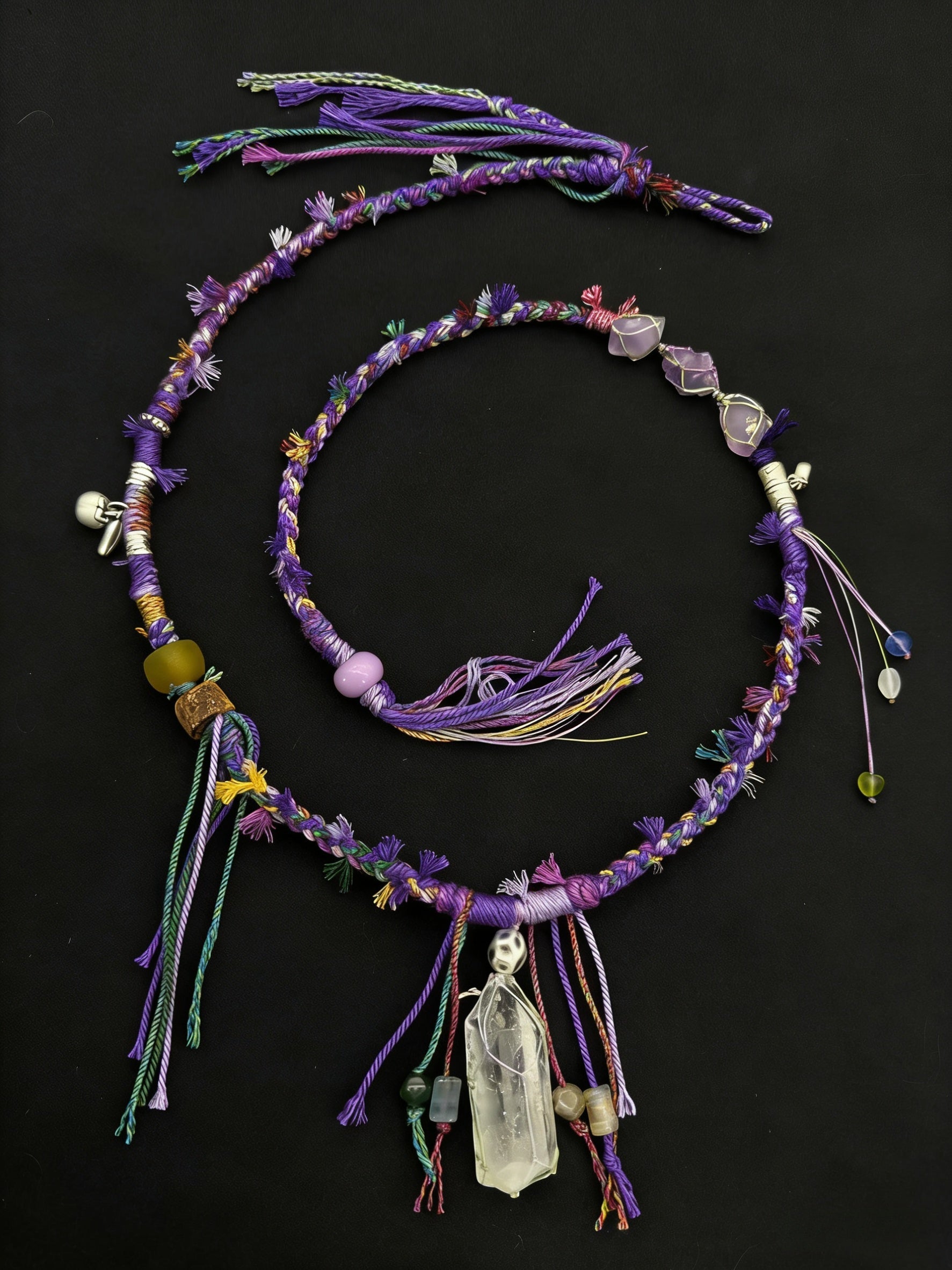 Tibetan-style Braided Rope Necklace