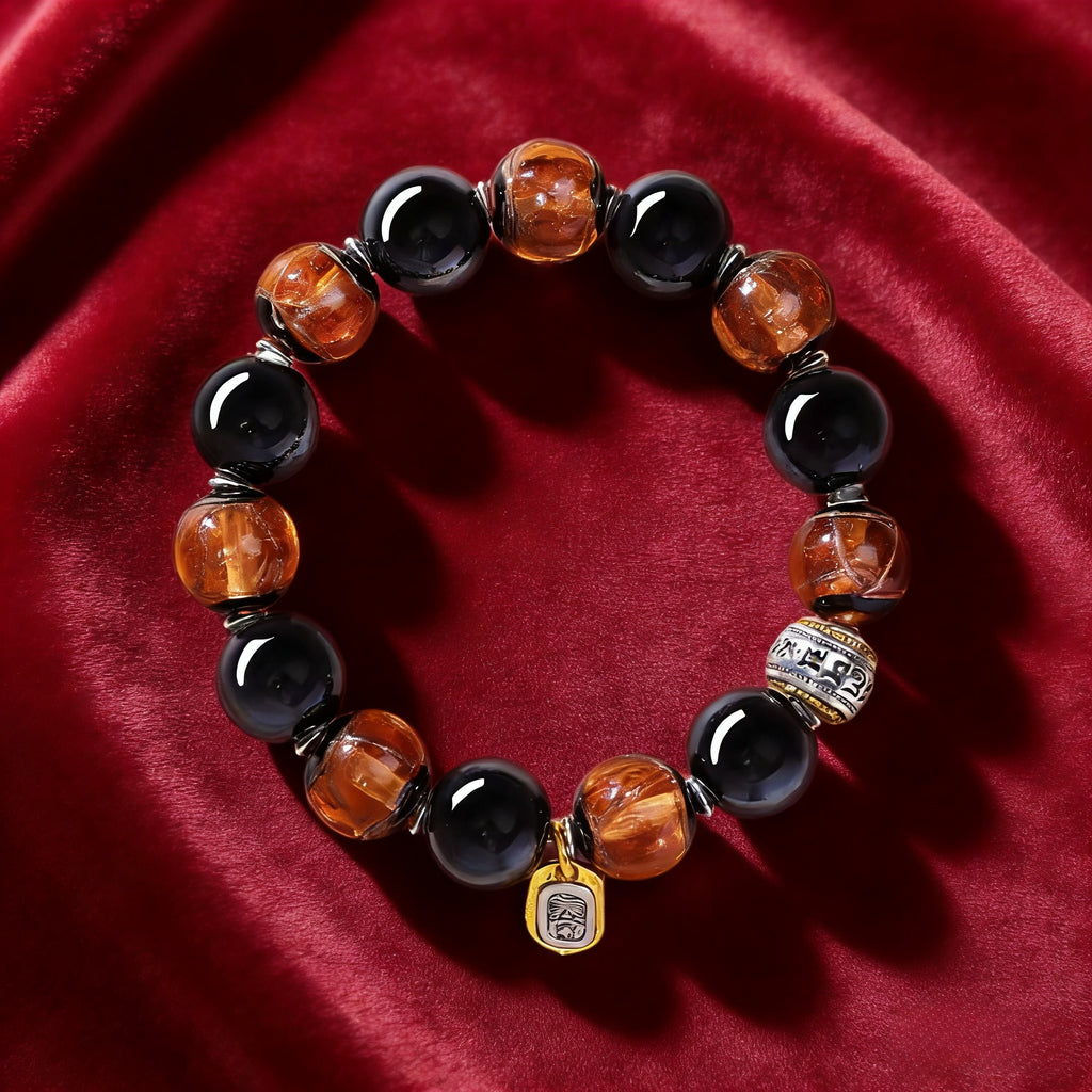 Black Porcelain & Brown Glaze Zajilamu Bracelet
