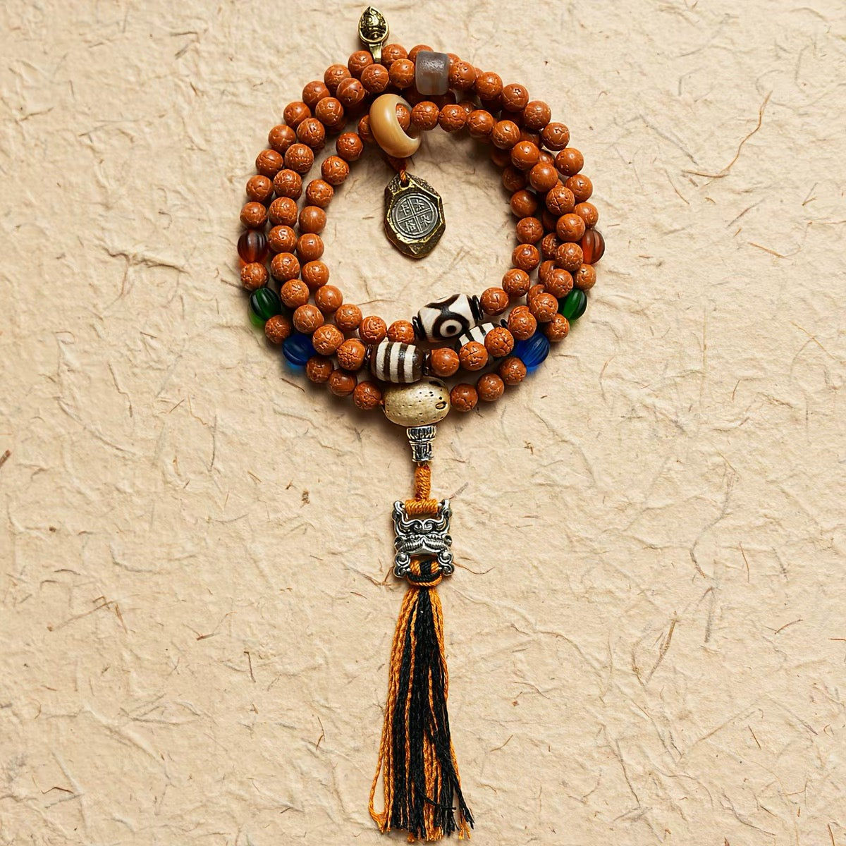 King Kong Bodhi Seed Prayer Bead Bracelet