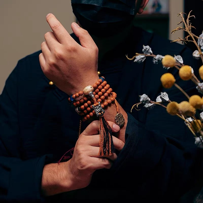 King Kong Bodhi Seed Prayer Bead Bracelet