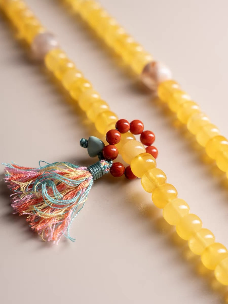 Natural Russian Amber Mala Bracelet