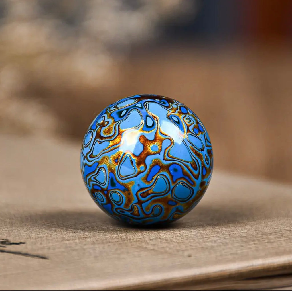 Threaded Rhinoceros Hide Lacquer Bead Rainbow Bracelet